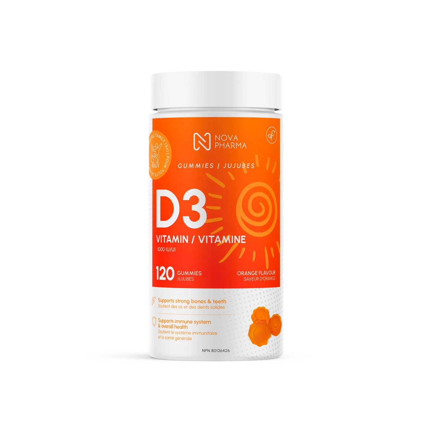 VITAMINE D3 JUJUBES VÉGANES - 1000 IU