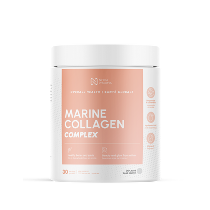 COLLAGÈNE MARIN COMPLEX AVEC ACIDE HYALURONIQUE, VITAMINE C ET BIOTINE - 30 PORTIONS